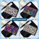 Credit Card Skin Stickers - 4 Pcs Leopard Print Debit Card Skin Stickers, Colorful Removable Waterproof Decal Cover Set for DIY Key, Transportation