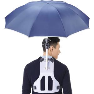 Handles Free Strap On Wearable Self Umbrella Sun UV Rain Blocker Fishing Outdoor Camping Use Running Jogging Canoe Kayak Shade Avoid Skin Problems Caused By Sunlight | Blue