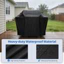 SunPatio Gas Grill Cover 60 Inch, Outdoor Heavy Duty Waterproof Barbecue Gas Cover, UV and Fade Resistant, All Weather Protection Compatible for Weber Charbroil Brinkmann Grills and More, Black