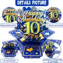 2 x Asmallgf Happy 10th Anniversary Pop Up Card & Gifts for Him Her, Wedding Anniversary Card for Husband Wife Couple,Tin Gifts for 10 Year Old Anniv