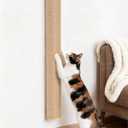 Aechonow 34" Cat Scratching Post on Wall for Large Cats, Wall Mounted Wood Cat Scratcher Furniture for Indoor Cats, Tall and Sturdy Corner Climbing Pole