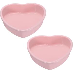 uxcell 2-Piece Silicone Heart Shaped Cake Pans, 12 Inch Non-Stick Heart Cake Molds, Pink
