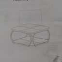 Tribesigns Square Coffee Table with 2 Tiers, 40 inches Low Farmhouse Coffee Table with Wood Storage Shelf Heavy Duty Metal Curved Frame for Modern Living Room, Black Rustic Brown