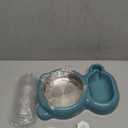 Dog Bowls, Cat Food and Water Bowl Set with Water Dispenser and Stainless Steel Bowl for Cats and Small Dogs - Blue