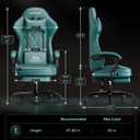 HLDIRECT Gaming Chair with Massager Lumbar Support, 400LBS Weight Capacity