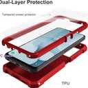 Ailiber for Jitterbug Smart 4 Phone Case, TCL 505 Case with Screen Protector, Dual Layer Protection, Shockproof Corner TPU Bumper, Slim Silicone Rugged Cover - Red