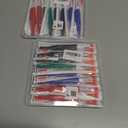 2 x 8Pcs Long Head Deep Hole Markers Pens 33mm Long Nib Marker Waterproof Permanent Ink Multi Purpose Quick-Dry Construction Markers Deep Drill Long-nose Marker for Woodworking Decoration