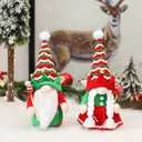 Winter Gnomes Plush Decorations for Home, 2 PCS Handmade Dolls Decor with Gift Box Faceless Elf Dwarf Set for Tree Table Mantel Tiered Tray Ornaments, New Year Festive Gift Collectors