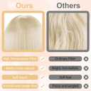 PLULON Blonde Bob Wig with Heart Sunglasses and Hair Cap for Women, Gold Short Bob Wigs Synthetic Colored Funny Cosplay Hairpieces for Women Men Neon Bachelorette Halloween Costume Party Decorations