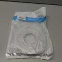 Phone Cable 100 Feet Long Telephone Line Cord with RJ11 6P4C Connectors for Landline Phone, Fax Machine and Modem, for Both in-Wall and Out-Wall Using, White, AV04221