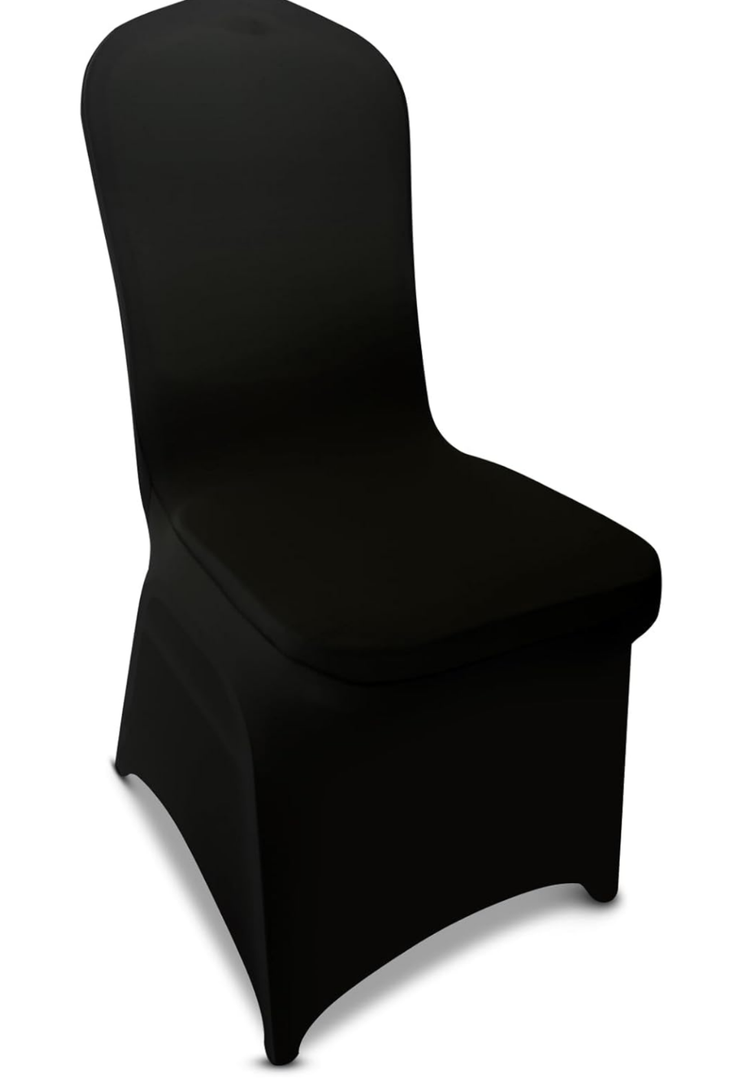 100 Pieces Black Chair Covers - Versatile Stretch Polyester Spandex Dining Chair Slipcovers for Dining, Party, Wedding, Banquet, and More