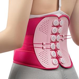 KKH Adjustable Back Support Brace, Ergonomic Back Brace for Lower Back Pain Women, Lumbar Support Belt for Relief Sciatica Pain, Size M