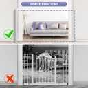 Retractable Baby Gates No Drilling, PRObebi Retractable Dog Gate for the House Extends to 54" Wide 33" Tall, Gates for Baby Indoor, Stair Gate for Outdoor, Staris, Hallways, Doorways, Deck, Porch