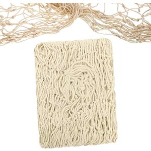 Natural Fishing Net Dcor 79 Inch Beach Theme Decor for Party Home Bedroom Wall Hanging Fish Net Decorations (Beige-No Shells)