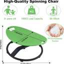 Spinning Chair for Autistic Kids, Sensory Swivel Chair with Safety Handles, 220LBS Weight Capacity, Spinning Toy for Kids Autism & ADHD Age 3+, Sensory Product for Body Balance (Green), 9.84 in x 17.64 in x 9.84 in