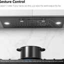 IKTCH 36 inch Black Built-in/Insert Range Hood, 900 CFM Ducted/Ductless Stainless Steel Kitchen Vent Hood with 4 Speed Gesture Sensing&Touch Control Panel(IKB01-36-BSS)