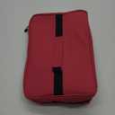 CURMIO Small Medicine Storage Bag Empty, Family First Aid Box, Pill Bottle Organizer for Emergency Medical Supplies, Red (Bag Only, Patent Pending)