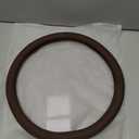 Car Steering Wheel Cover Rubber Inner Ring All Car Universal Four Seasons Universal Thin Fiber Leather Anti-Slip 16 17 18 19inch for Truck (17inch, Brown)