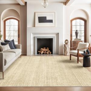 Valenrug Washable Rug 8x10 - Stain Resistant 8x10 Area Rugs for Living Room, Non Slip Backing Printed Rugs for Bedroom, Folable Machine Washable Area Rug (8'x10', Tan)