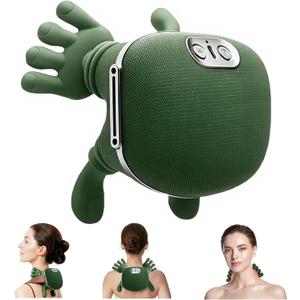 Shoulder Hand Neck Massager Fingers with Heat Simulated Human Hand Design Masajeador De Espalda Y Cuello for Pain Relief Deep Tissue and Back Pain Relief-Green