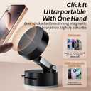 Car Phone Mount with Strong Magnet & Vacuum Suction, Compatible with Magsafe, Lightweight Portable Design for iPhone 16/15 Pro Max, S25/S24, Pixel 9/8, Use for Car/Office/Home/Gym (White)