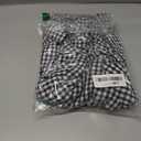 Tie Front Tops Women Summer Striped/Plaid Babydoll Top 3/4 Puffed Sleeve Cute Tops Ruffled Going Out Shirt Teen Girls Size L