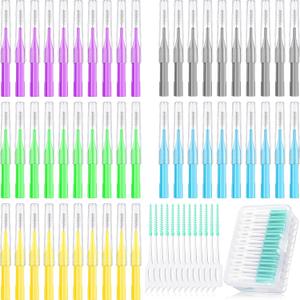 Zopeal 250 Pieces Braces Flossers Interdental Brush for Cleaner Tooth Toothpick Dental Teeth Flossing Picks Head Oral Dental Hygiene Cleaning Tool Soft Cleaners () (Bright Color)
