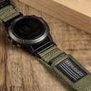 Nylon Sports Watch Band, 26mm Military Strap Compatible with Garmin Instinct 3 50mm/Fenix 8 51mm/7X/7X Pro/6X/6X Pro/5X/5X Plus, Tactix 7 Pro/ Delta, Quatix 6X/5X, Descent MK1/MK2, Instinct 2X, Foretrex 601/701, Enduro /Enduro 2/ Enduro 3, D2 (Small Wrist (6.4'' to 7.4''), Green)
