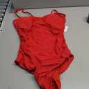 Eomenie Women's One Piece Swimsuits Tummy Control Ruched Bathing Suit 1 Piece Swimwear (Red, M)