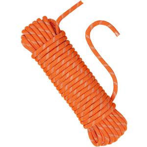 Multi-Purpose Climbing Rope - 8/10/12mm x 5/10/20/30m, Ideal for Rappelling, Boating, Tree Swing, and Sailing (Orange)