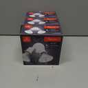 3 x GLOBE Electric 240W Twin Head Dusk to Dawn Security Flood Light, White Finish, Automatic Photocell, Hardwired, Weather Resistant Outdoor Spotlight, 17000081