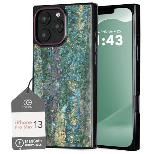 COCOMII Rectangle Case for iPhone 13 Pro Max, Compatible with MagSafe, Aurora Abalone Shell
