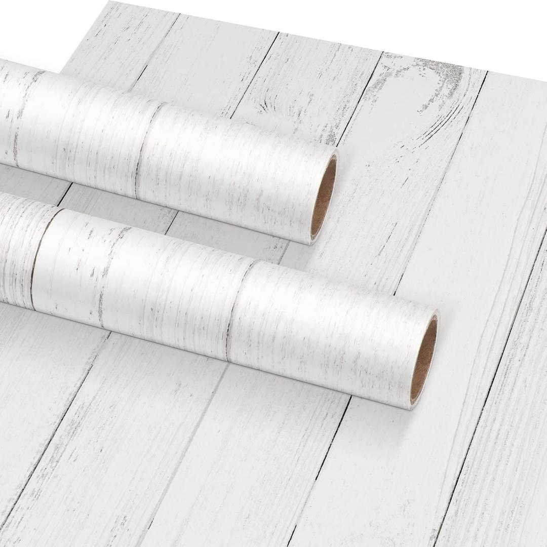 PerKoop 2 Roll White Wood Bulletin Board Paper 3.9" x 12ft Non Woven Bulletin Background Wallpaper Fade Resistant Board Roll Decoration for Arts Crafts Office School Classroom, 144 x 3.9 inches