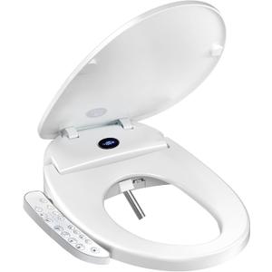 Bidet Toilet Seat, Bidet Seat With Warm Water Wash, Heated Seat, Air Dryer, Soft Close Lid, Night Light, Self Cleaning Nozzle, LED Display, Requires Outlet - Elongated