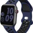DaQin Compatible with Apple Watch Band 49mm 46mm 45mm 44mm 42mm 41mm 40mm 38mm for Women Men, Soft Silicone Sport Breathable Wristbands Strap for iWatch Bands Series 10 9 8 7 6 5 4 3 2 1 SE Ultra 2 Pack of 4