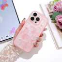 Compatible with iPhone 16 Pro,3D Butterfly Design Cute Kawaii Bling Frame Shape Soft Silicone Shockproof Protective Phone Cover for Women Girls Pink