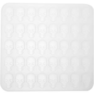 3 x PRETYZOOM Mini Skull Gummy Mold, Silicone 40-Cavity Skull Head Ice Cube Tray, Halloween Skeleton Baking Mold for Chocolate, Candy, Jelly, Dog Treats