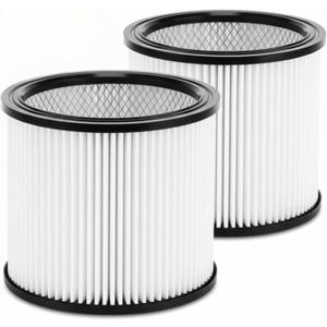 2 Pack Replacement Cartridge Filter for Shop Vac 90304 90350 90333, Compatible with Type U X W 9030400 9035000 9034000, Fit 5 Gallon Up Wet/Dry Vacuum Cleaners, Washable & Reusable (2 pack)