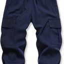 Baby Boys Cargo Joggers Pants Toddler Quick Dry Lightweight Hiking Pants Kids Pull On Sweatpants (3T, Blue)