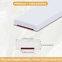 2 x 10 ft Primed Peel-and-Stick Tile Edge Molding Trim, Flexible Edging Moulding for Kitchen Backsplash, Mirror Frames & Wall Borders