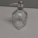 Grant Howard Mason Soap Glass Soap Dispenser with Metal Pump, Square 16 oz