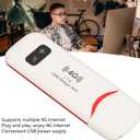 Portable WiFi Hotspot, 4G LTE USB Mobile Router, Standard SIM Card, B1/B3/B5 4G LTE Frequency Band, B1 3G UMTS Band, 150mbps, Support 802.11 B/g/n, 10 Users