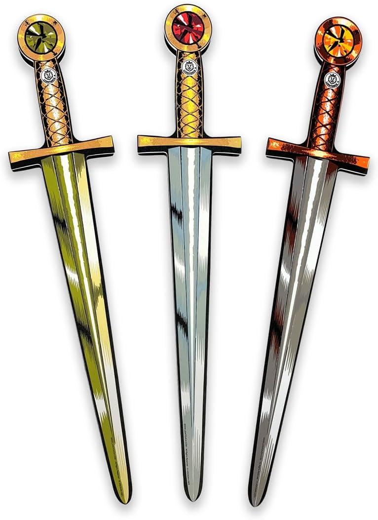 Liontouch - Foam Sword Collection, 3-Pack | for Boys & Girls, 3+ Years | Set of Medieval Toy Swords for Playfighting | Durable & Safe Dress-Up & Knight Costume Accessory for Roleplay & Pretend Play