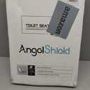 Angel Shield Elongated Wood Toilet Seat with Quiet Close,Easy Clean,Quick-Release Hinges(Elongated,Dark Walnut)