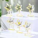 Treela 18 Pcs Employee Appreciation Awards Gifts Bulk Small Acrylic Trophies Mini Thank You Plaque Gifts for Recognition Adults Students Classroom Office Graduation Decoration(Gold,Tree)