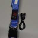 Vizpet LED Dog Collar, Light Up Dog Collar Adjustable USB Rechargeable Super Bright Safety Light Glowing Collars for Dogs(X-Large,Blue) (X-Large[22.83-27.55 inch])