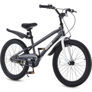 Royalbaby Freestyle Dual Handbrakes Kids Bike, 16 Inch Learning Bicycle with Training Wheels for Boys Girls Beginners Age 4-7 Years, Black