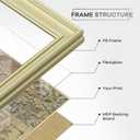 24x36 Frame, 24 x 36 Luxury Wide Picture Frame, Elegant Ornate Embossed Decorative Poster Frame for Art Prints, Posters, Photos, Home Wall Decor & Gallery Display, Gold, 24x36in