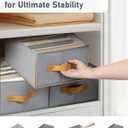 DIMJ Wardrobe Clothes Organizer - Foldable Drawer Organizers for Clothing, Fabric Clothes Organizer, Closet Organizers and Storage Boxes for Jeans, TShirt, Sweaters, Pants, Underwear, Legging (6 Pack, Grey)