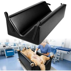 Pet Ultrasound Positioning Pad, 29.5"13.4"7.8" | Detachable Waterproof PU Cover, Deep V-Shaped Immobilizer, 4 Hook-and-Loop Straps, For Dog/Cat X-Ray & Abdominal Chest Exams